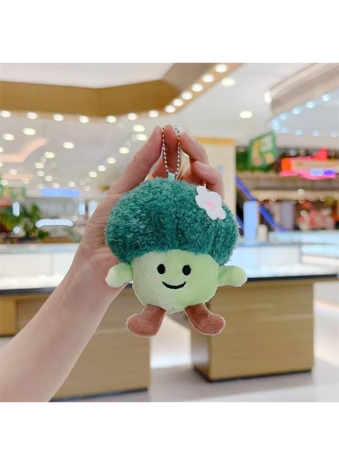 Vegetable Cabbage Corn Small High Color Value Pendant Chao Meng Cute Creative Student Couple Book Car Keychain-Color:Coriander Pendant