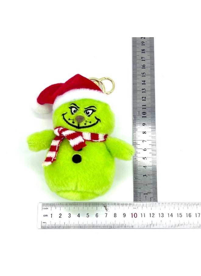 Grinch Plush Toy - Festive Christmas Stuffed Animal Gift - Green Haired Grinch Doll