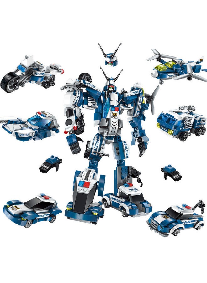 Compatible With Small Boxed Enlightenment Building Blocks Assembled Puzzle DIY Early Childhood Educational Toys Assembled 1407-12-Color:Enlightenment 1809 City Wrecker (8 In 1)-Specifications:15*9*36 Cm