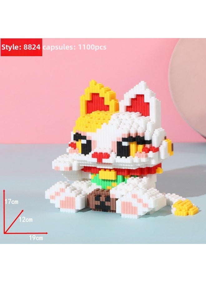 Compatible With Lego Large Blocks In Series With Tiny Particles Assembled Children's Toys Puzzle Blocks Supply-Color:8824