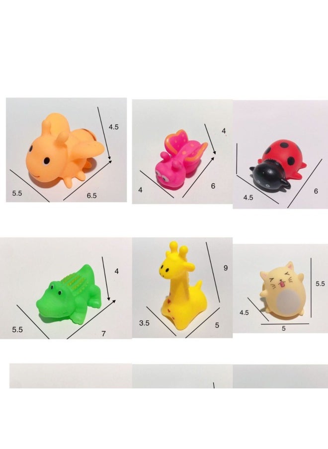 Internet Celebrity Pinch Call Water Play Toy Vinyl Cute Voice Decompression Vent Toy Baby Bathing Water Play Small Animal-Color:5*4*7 Red Fish