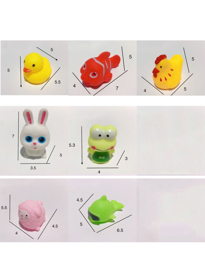 Internet Celebrity Pinch Call Water Play Toy Vinyl Cute Voice Decompression Vent Toy Baby Bathing Water Play Small Animal-Color:5*4*7 Red Fish