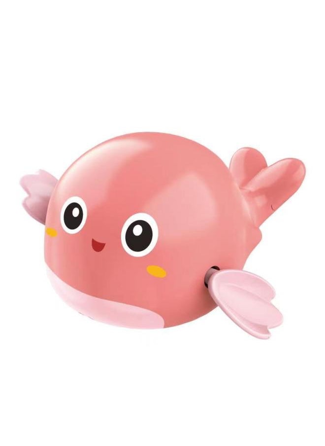 Boys' And Girls' Bathroom Bath Toy Chain Water-playing Dolphin-Color:Pink