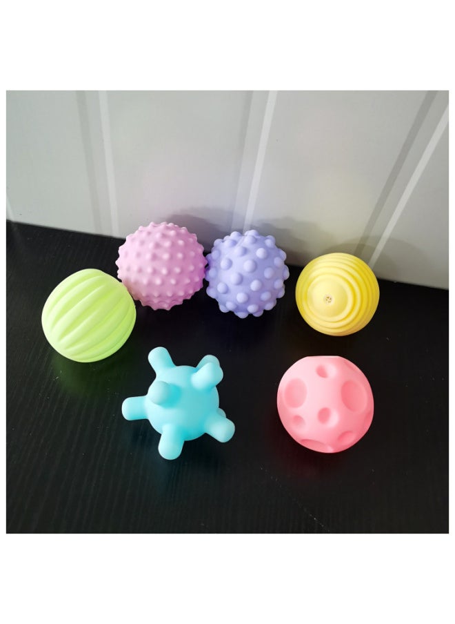 Children's Toy Ball Categories Baby Hand Grab Ball Sound Making Soft Jelly Water Playing Enamel Squeezable Noise Making Biteable-Color:6 Forest Animals/card Head Bag