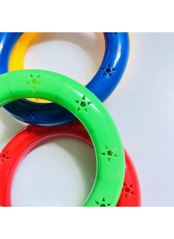 Kindergarten Morning Exercise Equipment Gymnastics Ring Plastic Sound Gymnastics Ring Plastic Dance Hand Ring Children's Hand Ring-Specifications:15cm Silent Red