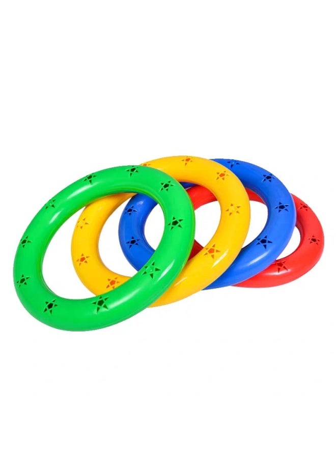 Kindergarten Morning Exercise Equipment Gymnastics Ring Plastic Sound Gymnastics Ring Plastic Dance Hand Ring Children's Hand Ring-Specifications:15cm Silent Red