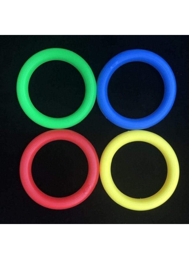 Kindergarten Morning Exercise Equipment Gymnastics Ring Plastic Sound Gymnastics Ring Plastic Dance Hand Ring Children's Hand Ring-Specifications:15cm Silent Red