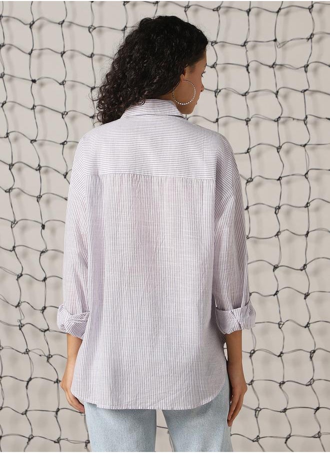 Women Comfort Opaque Striped Casual Shirt