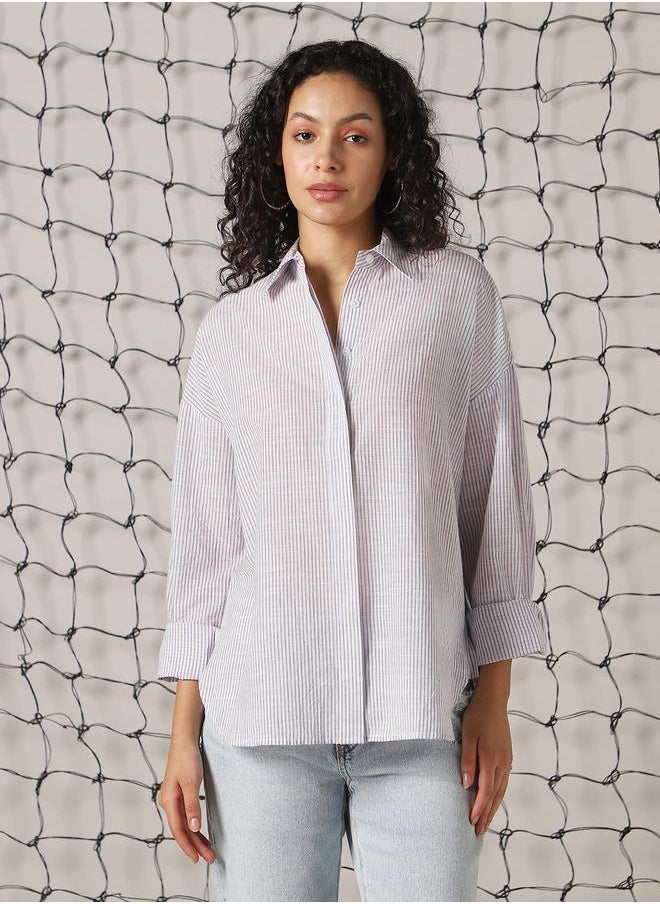 Women Comfort Opaque Striped Casual Shirt