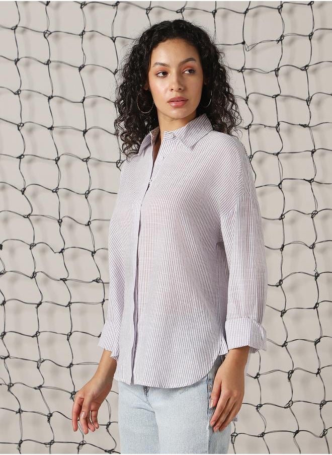 Women Comfort Opaque Striped Casual Shirt