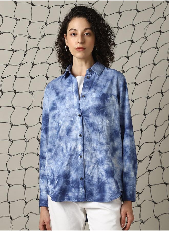 Women Oversized Fit Cotton Tye Dye wash Casual Shirt