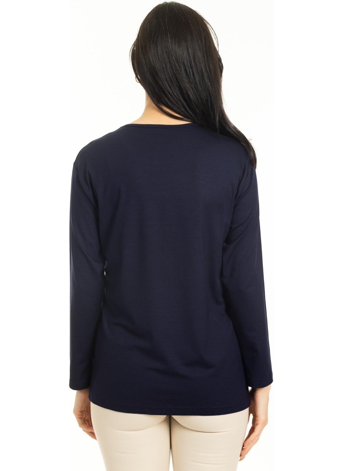 Women Middle Age and Above New Model Round Neck Lycra Mother Combed Cotton Blouse 30550