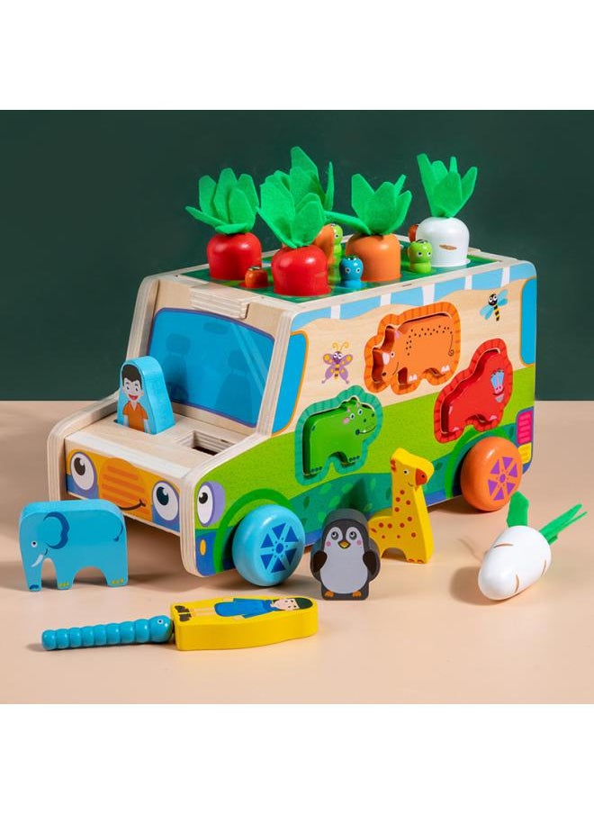 Baby Tissue Ringing Paper Radish Pulling Fishing Ect Catching Shape Matching Intelligence Box -3 Years Old Baby Educational Toys