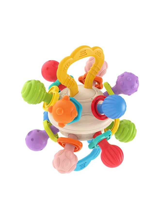 Baby Manhattan Atomic Ball Molar Soft Gel Teeth Hand Grab Ball Claw Grip Training Rattle Baby Children Educational Toy