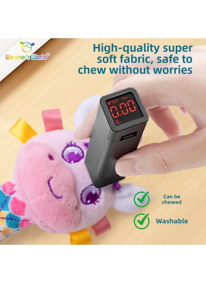 Baby Anti-Jumping Hand-held Circle Doll Unicorn Newborn Baby Soothing Hand-held Rope Toy Sleeping Artifact Band-Color:Fox (pack Of 2)
