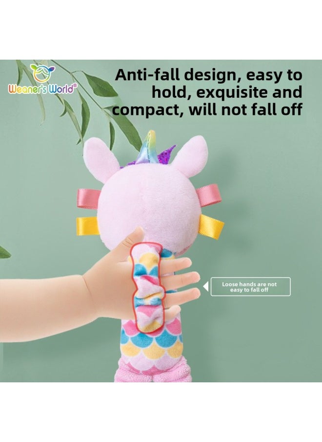 Baby Anti-Jumping Hand-held Circle Doll Unicorn Newborn Baby Soothing Hand-held Rope Toy Sleeping Artifact Band-Color:Fox (pack Of 2)