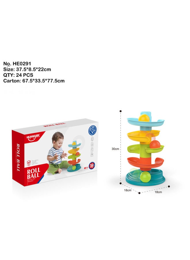 Huang Er Roll Ball Early Education Hand Grab Ball Baby Toy 0-1 Year Old Baby Toy 0-3-6-12 Months-Color:HE0291 Case Pack 24