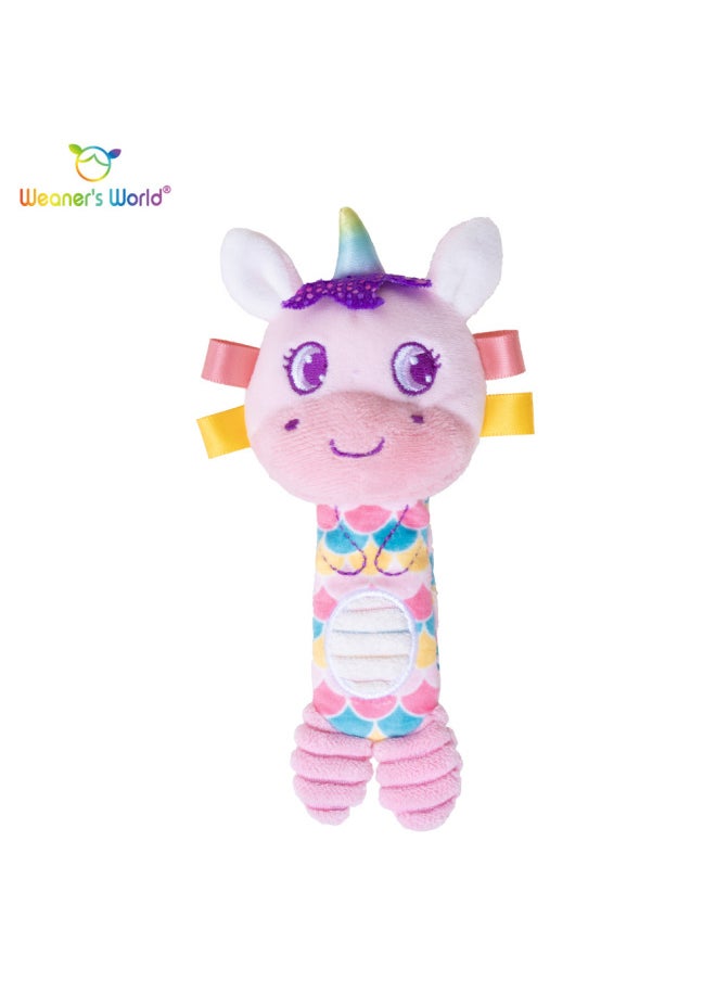 Baby Anti-Jumping Hand-held Circle Doll Unicorn Newborn Baby Soothing Hand-held Rope Toy Sleeping Artifact Band-Color:Unicorn (1 Pack)