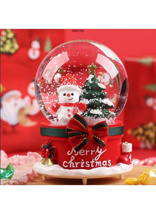 Crystal Ball Music Box Floating To Send Children, Children, Boys, Girls, Teachers Source A Wholesale-Color:Large Model 01b Automatic Snow Flutter Music Lantern-Size:Exquisite Packaging + Greeting Card