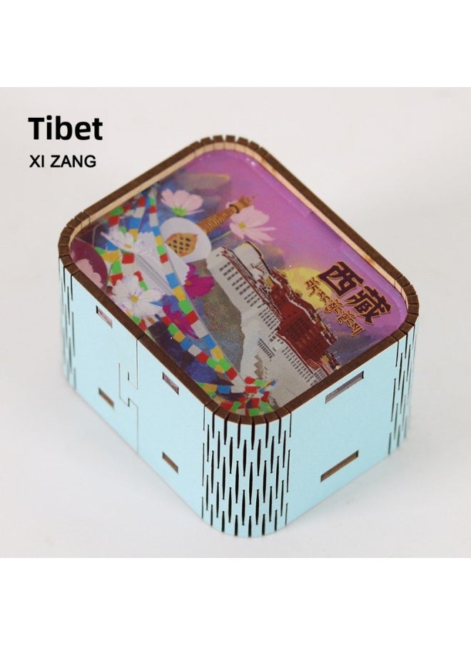Original Chongqing Wuhan Changsha Nanjing Xiamen Beijing Tianjin Xi'an Music Box Clockwork Music Box Music Bell-Color:Tibet 1-Dimensions:67mm*53mm*40mm