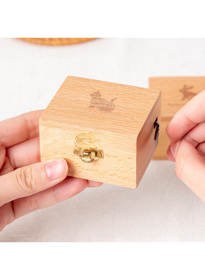 Birthday Gift Girl Girl's Rotating Hand-cranked Music Box Clockwork Music Box Children's Toys Graduation Gift For Students-Color:SM-918