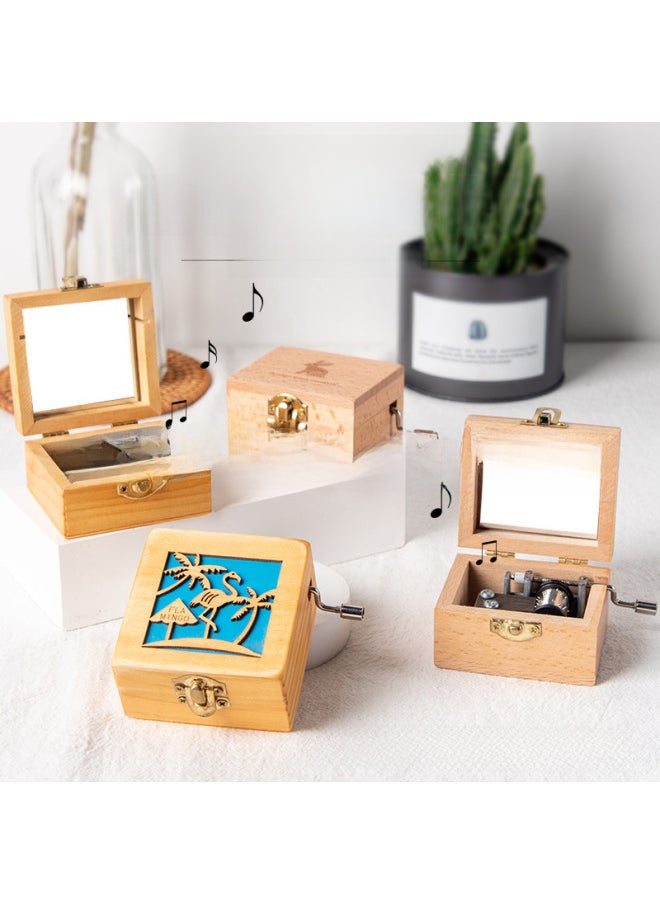 Birthday Gift Girl Girl's Rotating Hand-cranked Music Box Clockwork Music Box Children's Toys Graduation Gift For Students-Color:SM-918