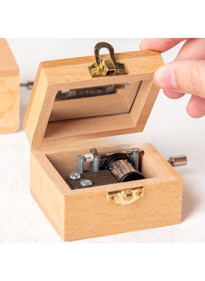 Birthday Gift Girl Girl's Rotating Hand-cranked Music Box Clockwork Music Box Children's Toys Graduation Gift For Students-Color:SM-918
