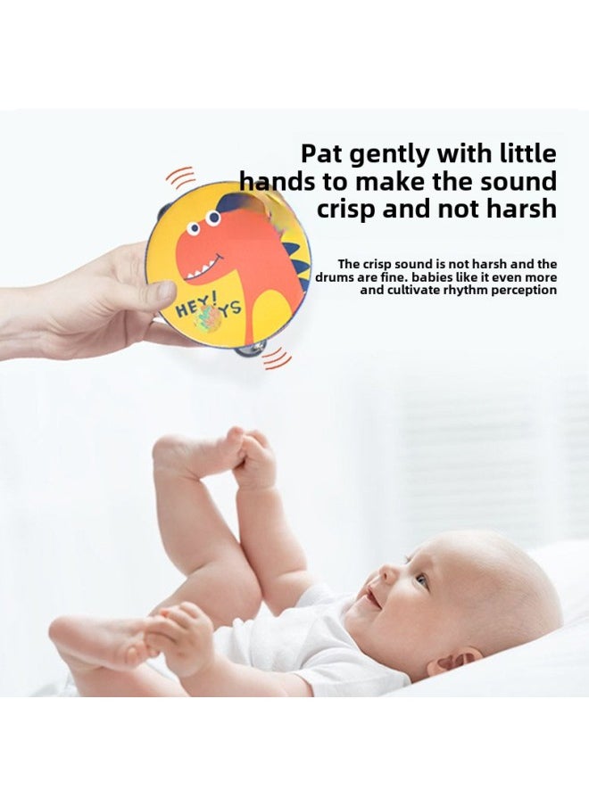 Orff Percussion Instrument Xinjiang Dance Kindergarten Teaching Aids Hand Clap 4 Inch Tambourine Children's Toys 10cm Drum-Color:10cm Strawberry