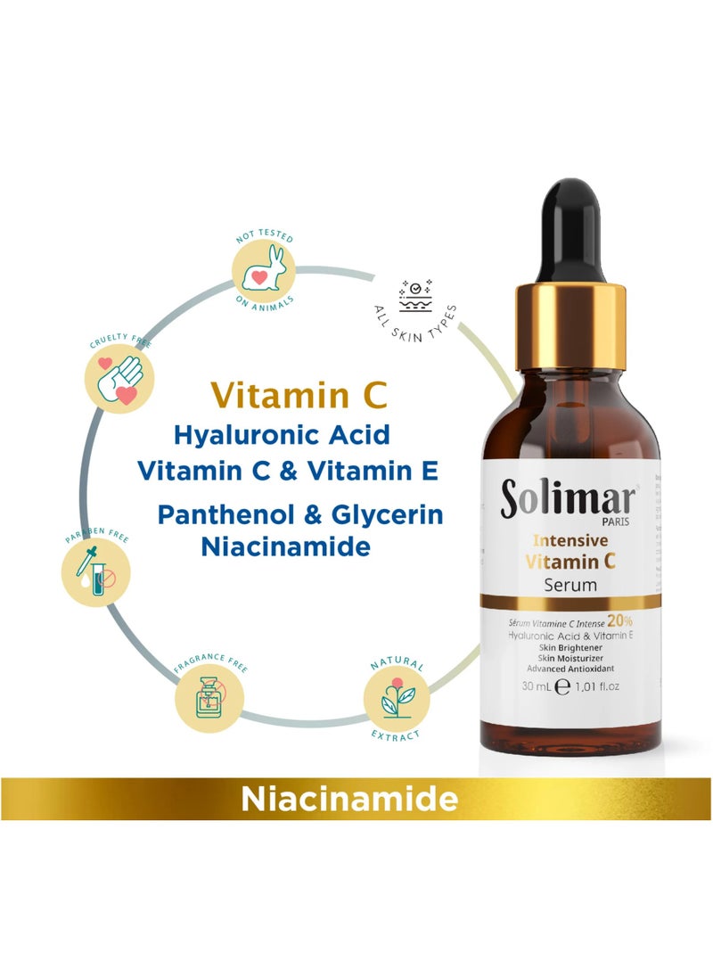 Solimar Paris Intensive Vitamin C Serum – Brightening & Antioxidant Face Serum, 30ml