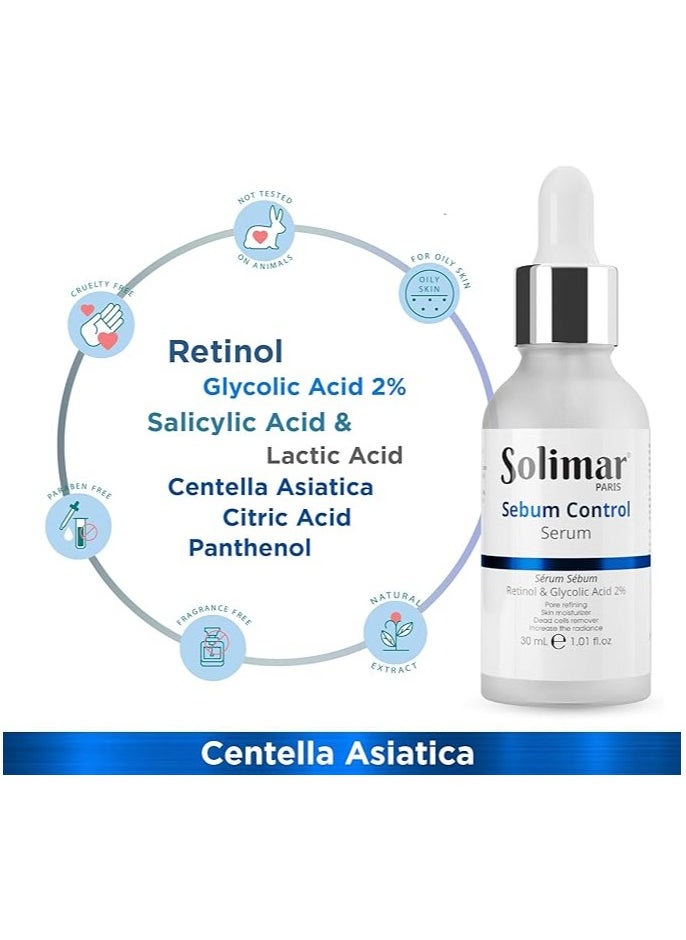 Solimar Paris Sebum Control Serum – Oil Control & Pore Minimizing, 30ml