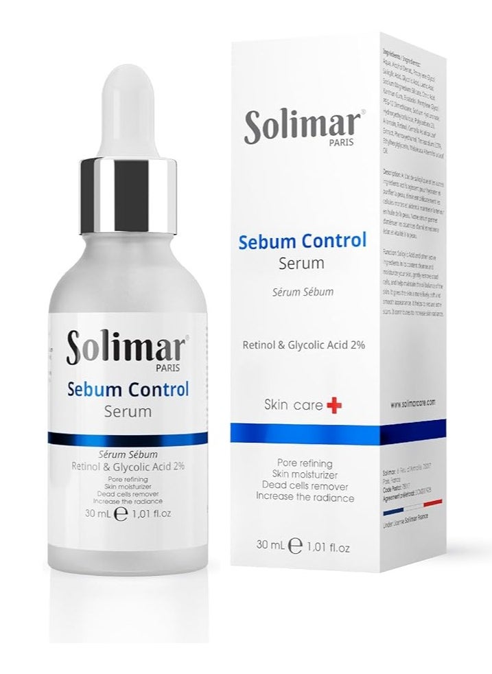 Solimar Paris Sebum Control Serum – Oil Control & Pore Minimizing, 30ml