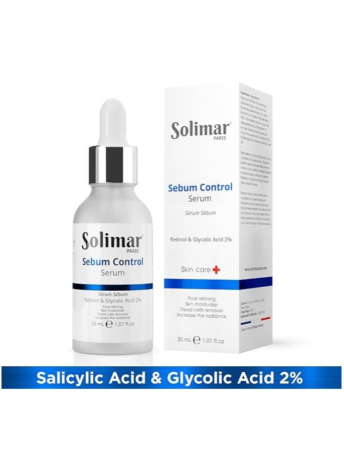 Solimar Paris Sebum Control Serum – Oil Control & Pore Minimizing, 30ml