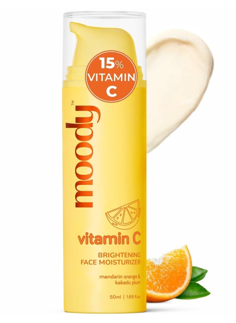 Vitamin C Face Cream Serum Moisturizer For Glowing Skin with Niacinamide & Alpha Arbutin | Fades Pigmentation & Dark Spots, Reduces Skin Dullness | Oil Free & Lightweight | For All Skin Types | 50ml