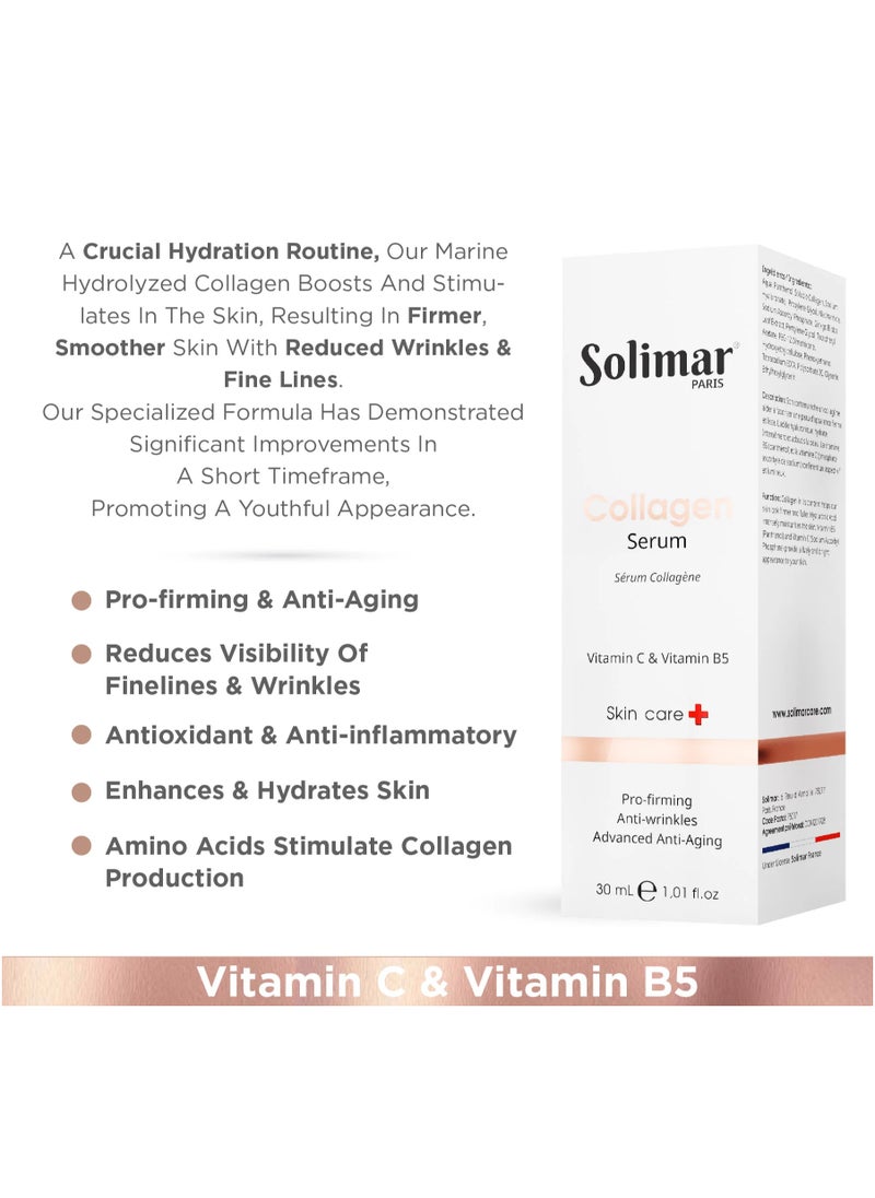 Solimar Paris Collagen Serum – Firming & Anti-Aging Facial Serum, 30ml