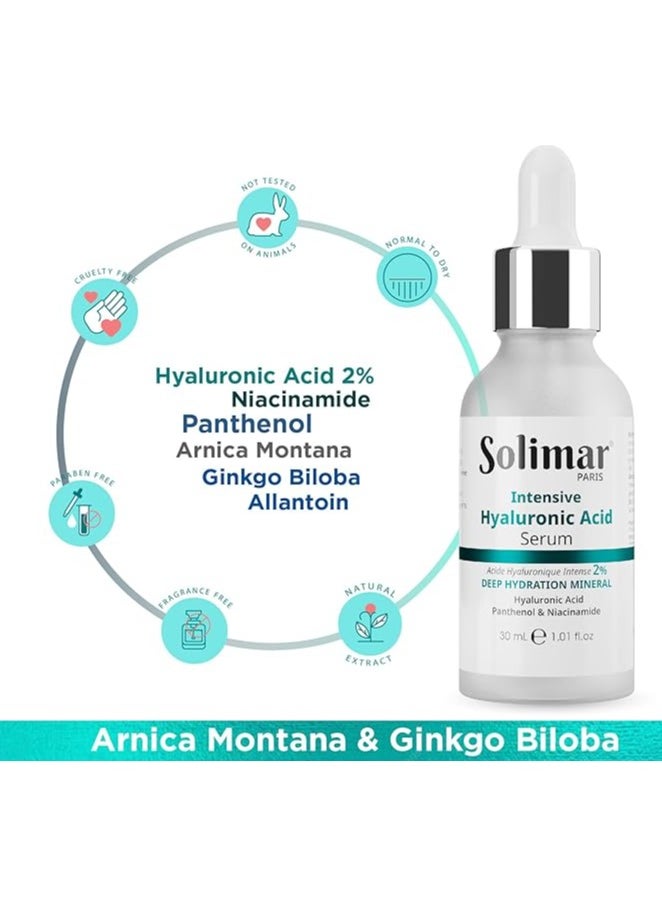 Solimar Paris Hyaluronic Acid Serum – Intense Hydration & Skin Plumping Booster, 30ml