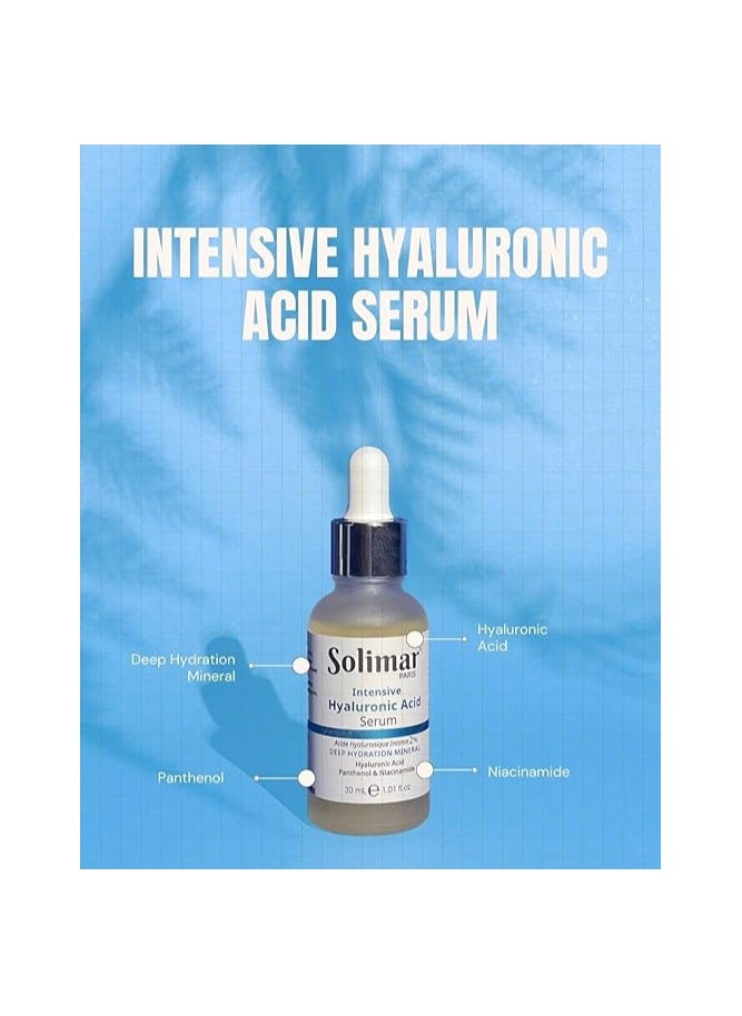 Solimar Paris Hyaluronic Acid Serum – Intense Hydration & Skin Plumping Booster, 30ml