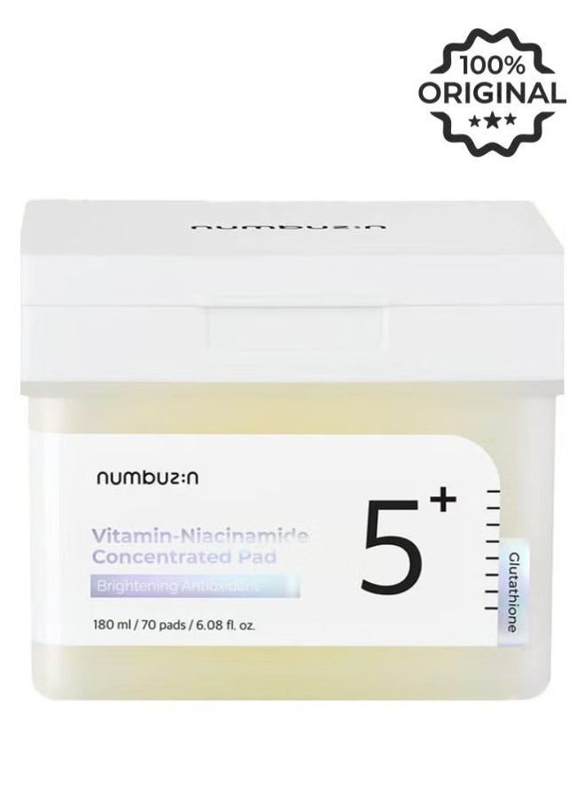 Numbuzin No.5 Vitamin-niacinamide Concentrated Pad 180ml (70 Pads