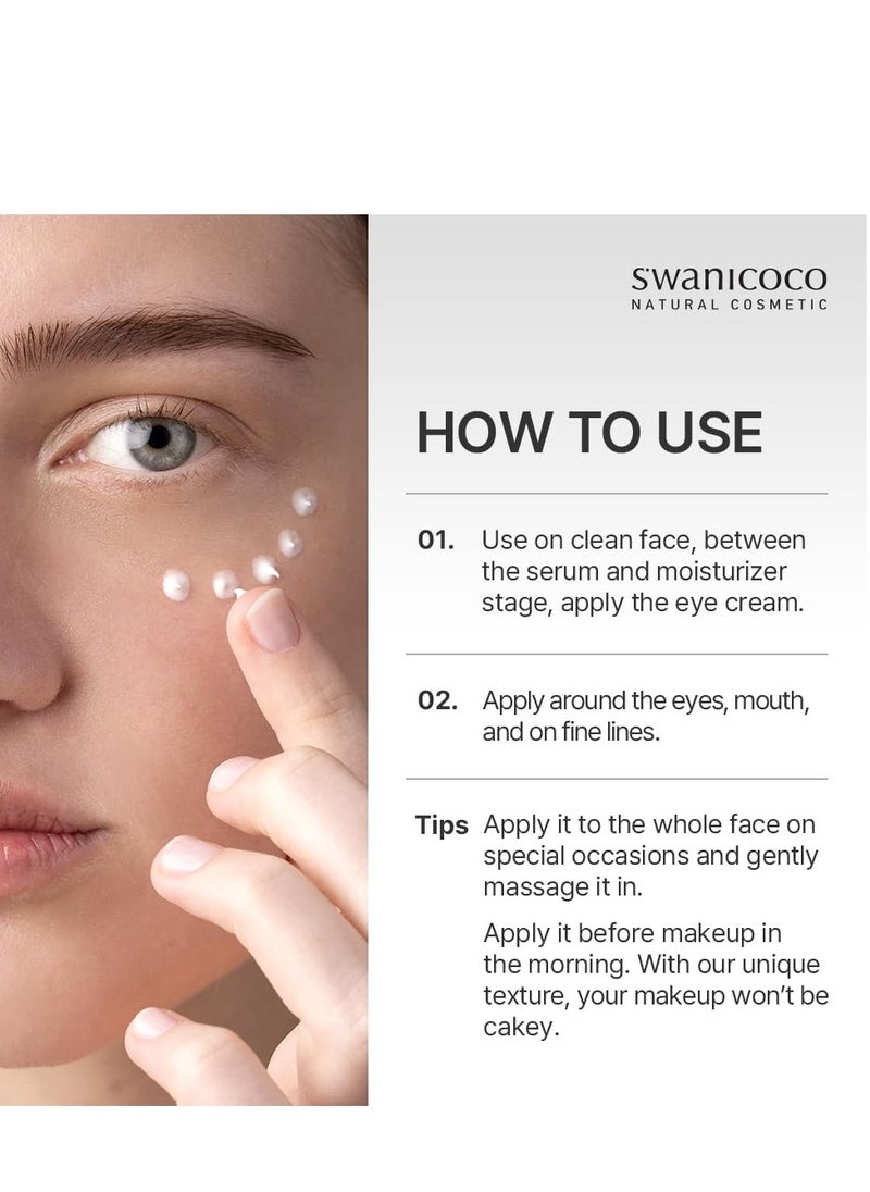 Pregnancy Safe Fermentation Peptine Eye Care Cream Under Eye Cream with 8 Peptides and Niacinamide, Anti Aging Eye Cream for Wrinkles & Crows Feet Korean Skincare 20ml 0.68 Fl Oz