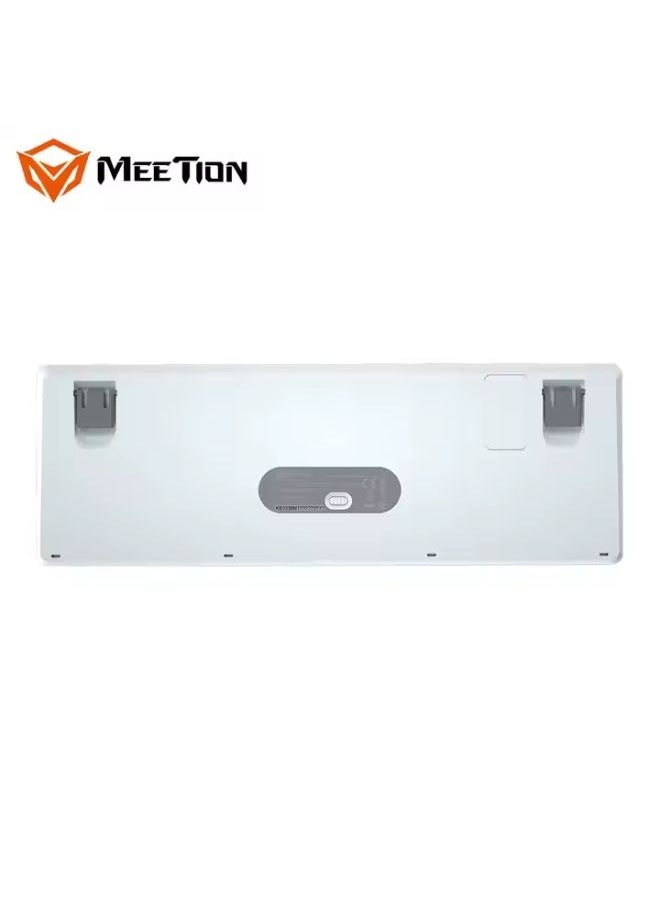 Meetion MK005BT 60% Gaming Keyboard Wireless Keybroad 12 Multimedia Shortcuts Keys Bluetooth Keybroad With True Mechanical Fixed Shaft LED Backlight Brightness Adjustable Anti-Ghosting Mechanical Keyboard For Windows And Mac