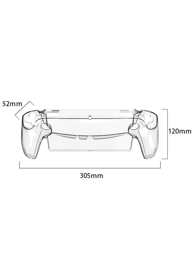 Applicable To PlayStation Portal Remote Play Crystal Shell PS5 Streaming Handheld PC Protective Shell-Product Color:Transparent Red