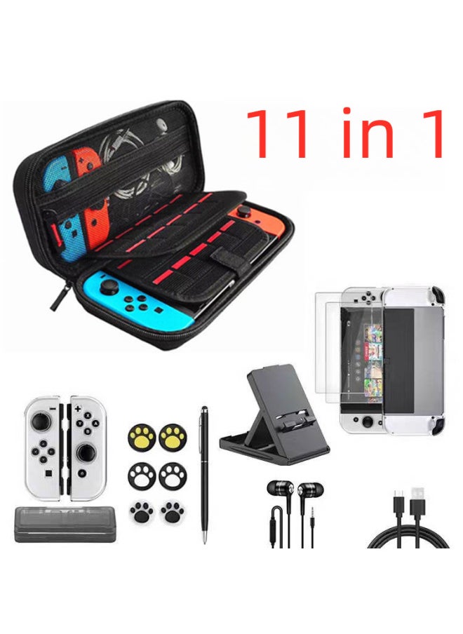 Nintendo Switch Game Console Protective Case Stand Card Box Controller Storage Bag Large Set Digital Computer/game Console Shell-Model:switch Suit 10