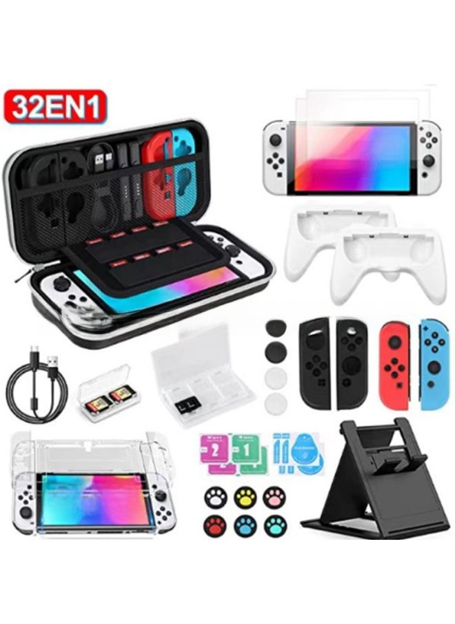 Nintendo Switch Game Console Protective Case Stand Card Box Controller Storage Bag Large Set Digital Computer/game Console Shell-Model:switch Suit 10