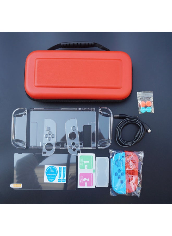Nintendo Switch Game Console Protective Case Stand Card Box Controller Storage Bag Large Set Digital Computer/game Console Shell-Model:switch Suit 10