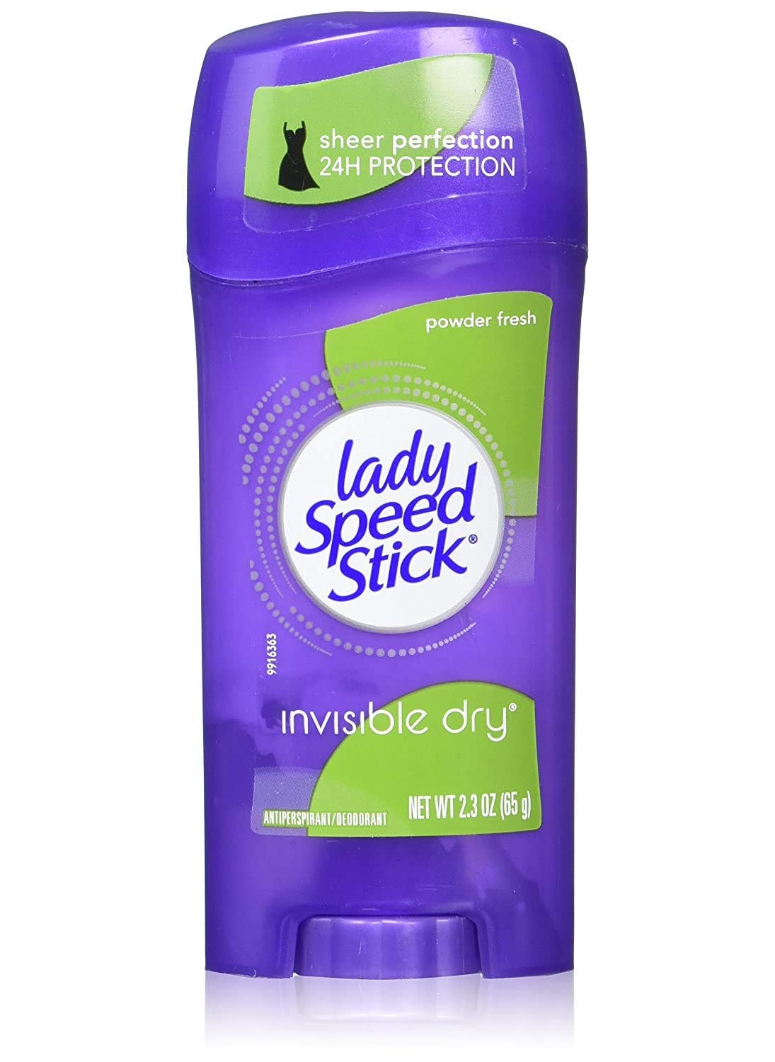 Lady Speed Stick Invisible Dry Antiperspirant & Deodorant, Powder Fresh, 2.3 oz, Purple