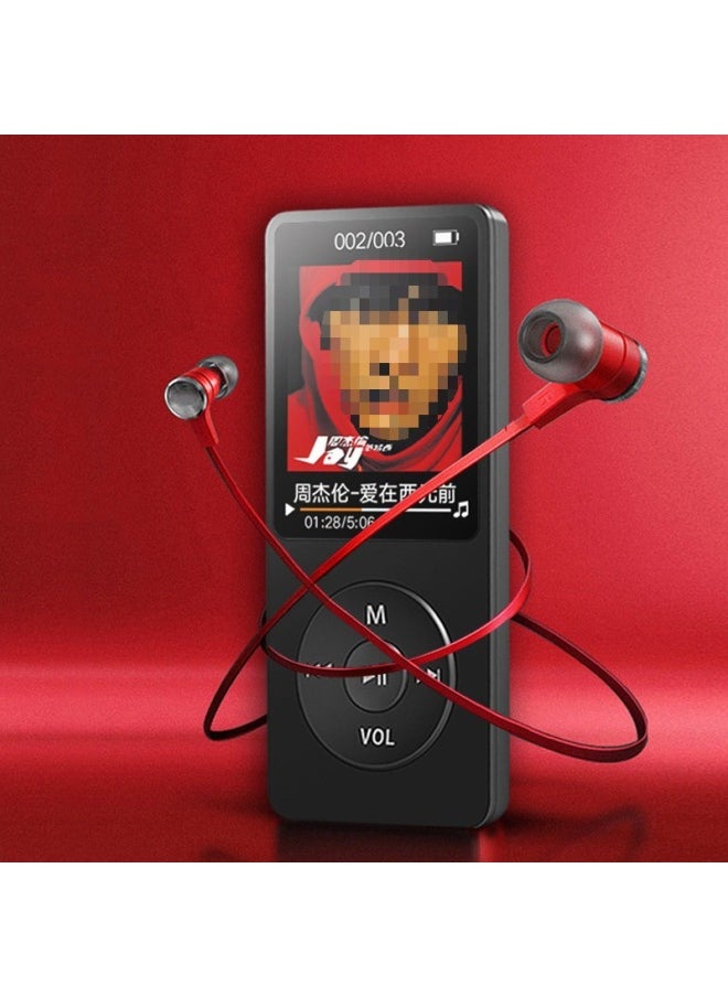 Mp3 Walkman Students MP4 Plug-in Card To Learn English Music Player Portable Small Cute Novel-Body Color:Black [can Be Placed Outside/carded]-Memory Capacity:[64g Memory] Comes With A Full Set Of Accessories