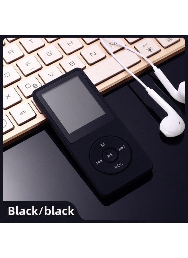 Mp3 Walkman Students MP4 Plug-in Card To Learn English Music Player Portable Small Cute Novel-Body Color:Black [can Be Placed Outside/carded]-Memory Capacity:[64g Memory] Comes With A Full Set Of Accessories