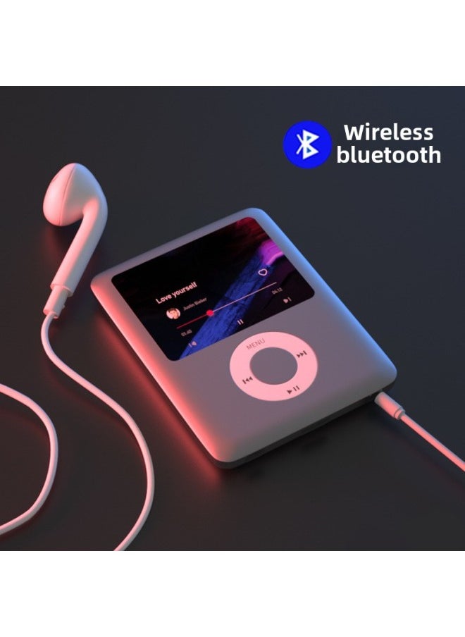 Student Version Mp3MP4 Walkman Music Player Bluetooth Mini Screen English Reading Novels High School Students P5p3-Body Color:3rd Generation Black-Memory Capacity:32g+data Cable+dual Otg+color Film