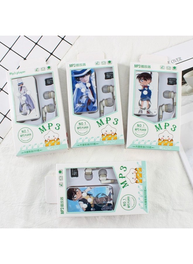 Fashion Simple Cartoon Animation D22 Mini External Audio Band Card MP3 External Sound Student Walkman Music Player-Body Color:D-22 External Sound Animation-Memory Capacity:mp3 With Card