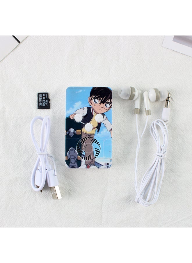 Fashion Simple Cartoon Animation D22 Mini External Audio Band Card MP3 External Sound Student Walkman Music Player-Body Color:D-22 External Sound Animation-Memory Capacity:mp3 With Card
