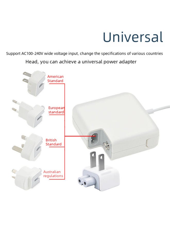 45w Laptop Charger Power Head Replaceable 85w Us/uk Regulation Macbook Computer Adapter Digital Computer Power Supply Adapter-Color:Type-c 61w With 1.8m Cable C To C Cable-Specifications:English Rules